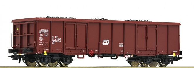 Gondola car of OBB with CD logo and load<br /><a href='images/pictures/Roco/234050.jpg' target='_blank'>Full size image</a>